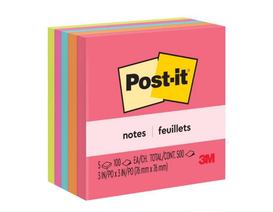 Post-it 3x3 Neon 3M x500 hojas