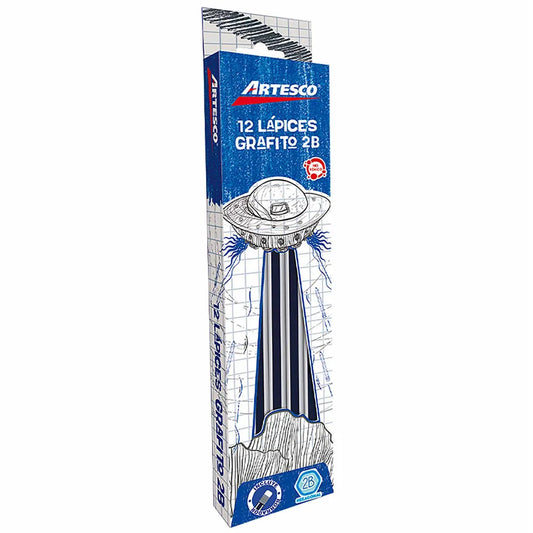 Lápiz 2B Artesco con Borrador Caja x12