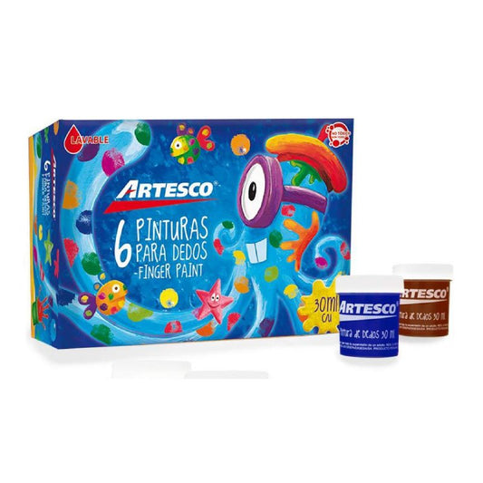 Pintura Para Dedo Artesco x6 Colores